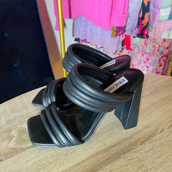 Steve Madden Tahani Square Toe Sandal Heel - Picture 9 of 9